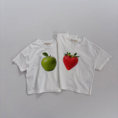 Toddler Land SS26 Berry Apple Short Sleeve Top (1-6y) - 2 Colors - AT NOON STORE