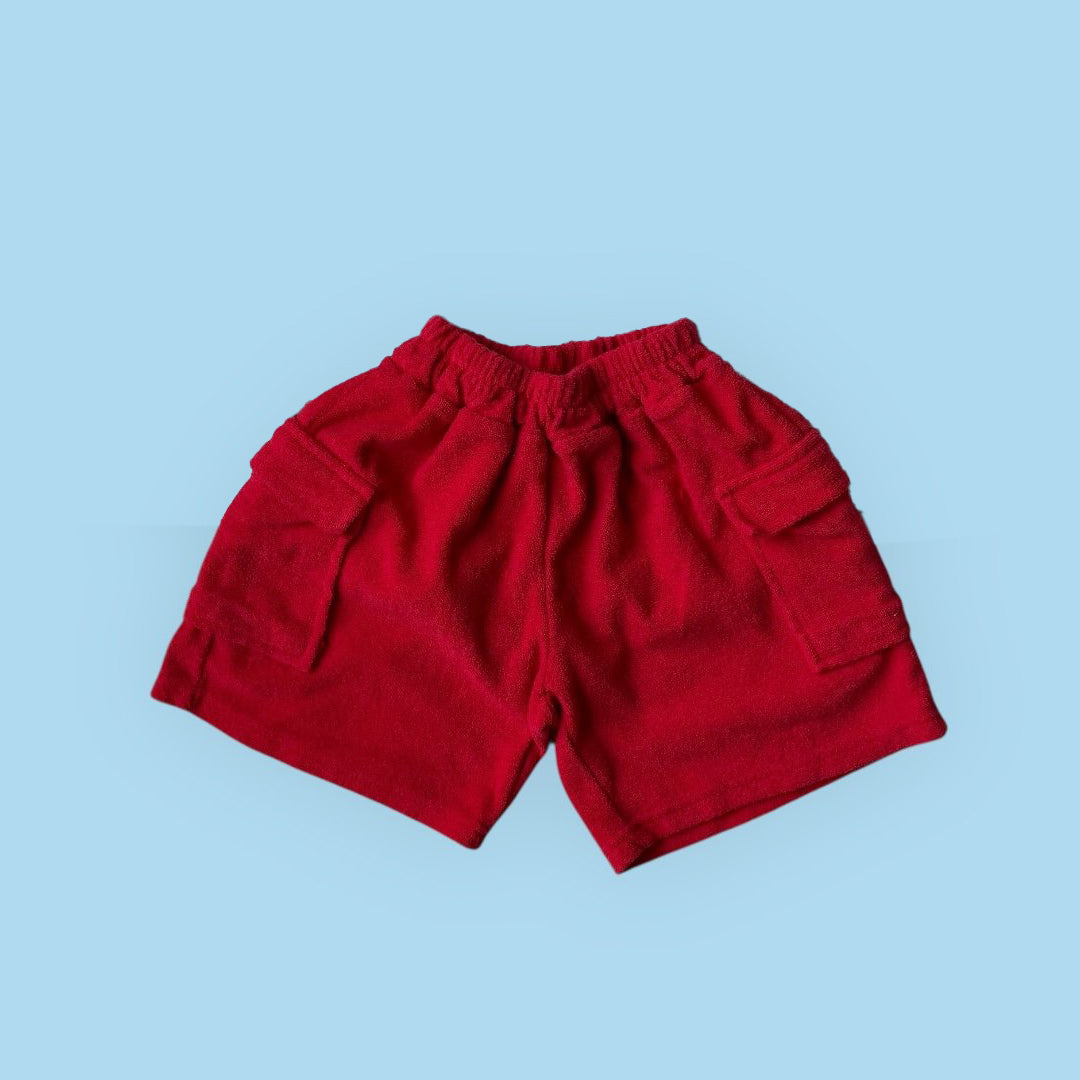 Toddler SS26 Terry Cloth Cargo Bermuda Shorts (1-7y) - 2 Colors - AT NOON STORE