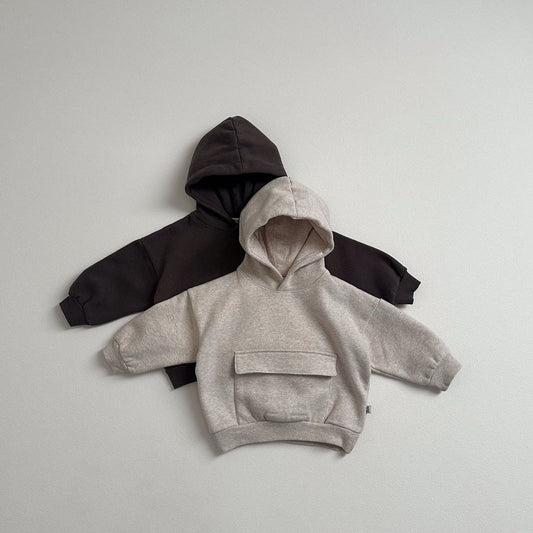 Toddler W24 Brushed Fabric Kangaroo Pocket Hoodie (10m-4y) - 2 Colors - AT NOON STORE