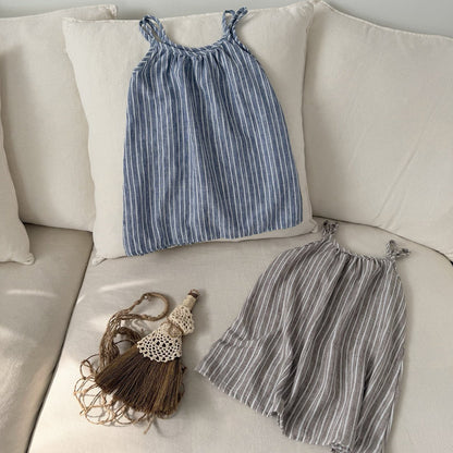 Toddler SS26 Stripe Double Strap Dress (1-7y) - 2 Colors - AT NOON STORE