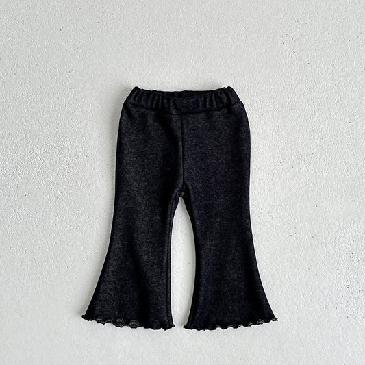 Toddler W24 Fur Lined Denim Flare Pants (1-7y) - Denim - AT NOON STORE