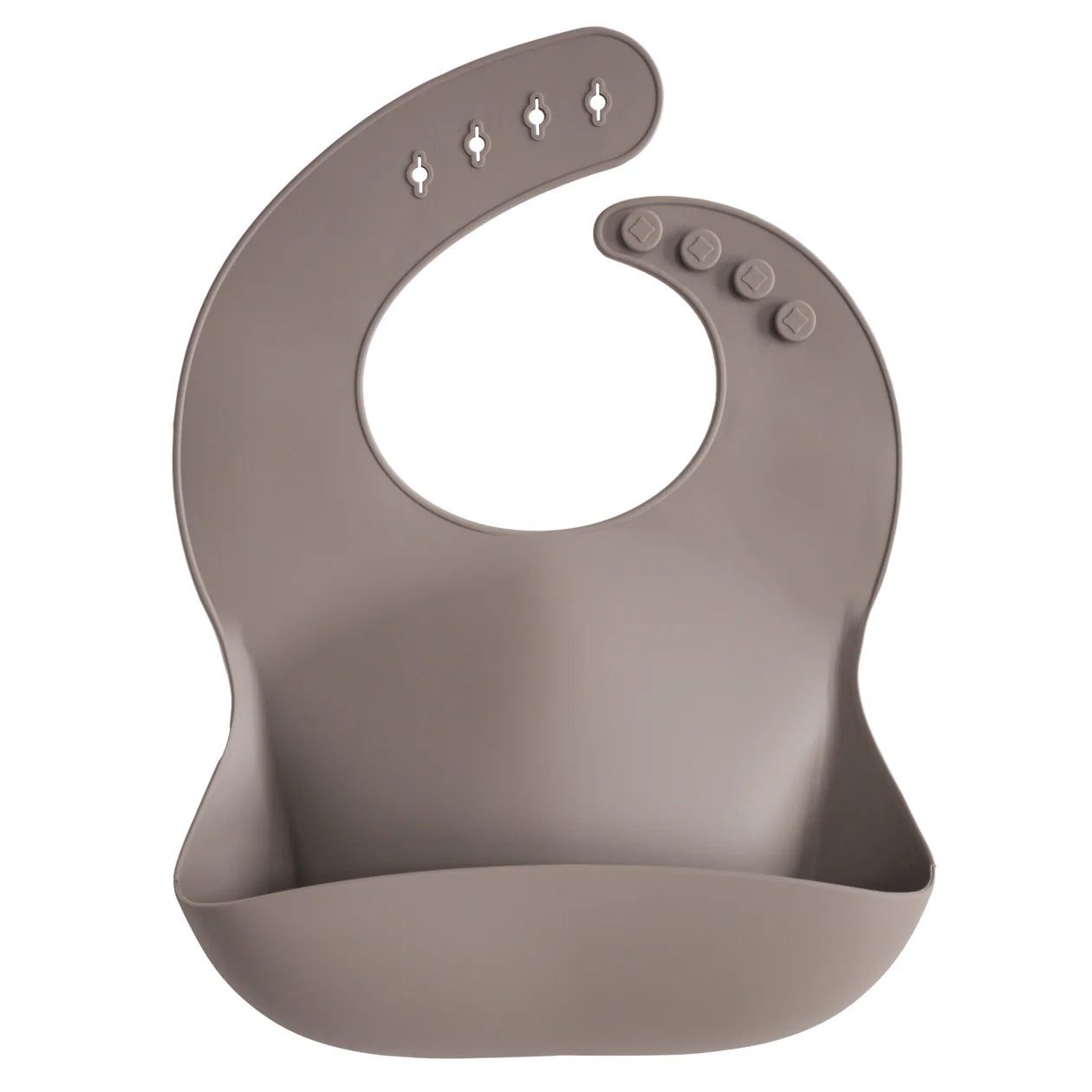 Mushie Silicone Baby Bib - Dove Gray