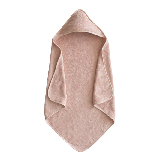 Mushie Organic Cotton Baby Hooded Towel - Blush