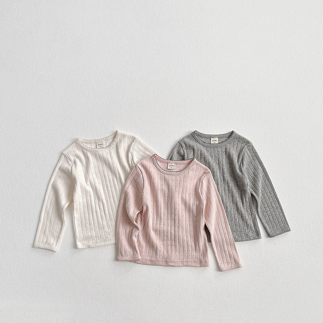 Toddler F26 Pointelle Long Sleeve Top (2-9y) - 3 Colors