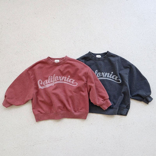 Toddler 'California' Print Washed Sweatshirt (15m-9y) -2 Colors