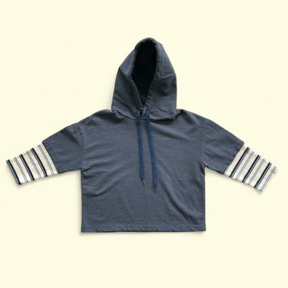 Toddler F25 Double Layer Hoodie (3-7y) - Navy - AT NOON STORE