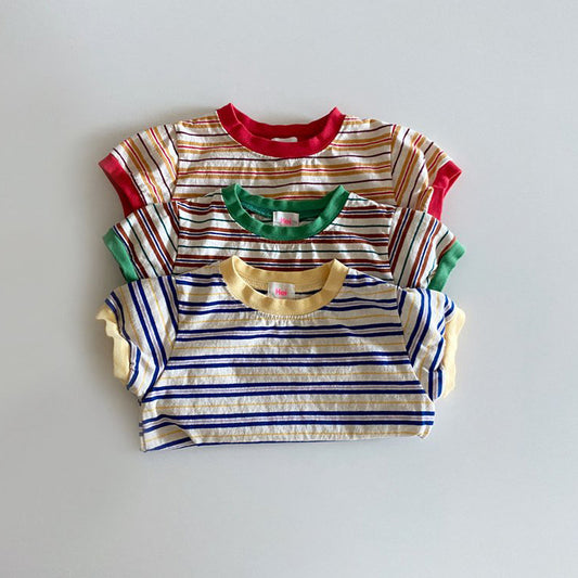 Toddler Hei Multi Stripe Short Sleeve Tee (1-6y) - 3 Colors - AT NOON STORE