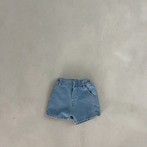 Kids Pocket Denim Shorts (1-6y) - Denim