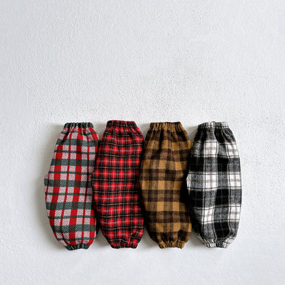 Toddler W25 Warm Plaid Jogger Pants (1-6y) - 4 Colors