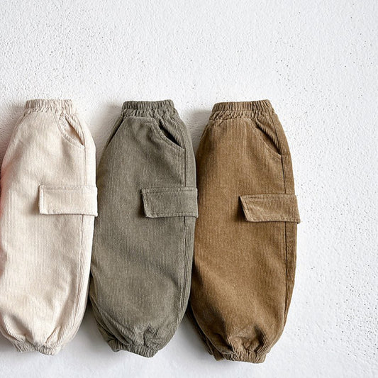 Toddler W25 Fleece Lined Corduroy Jogger Pants (1-6y) - 3 Colors