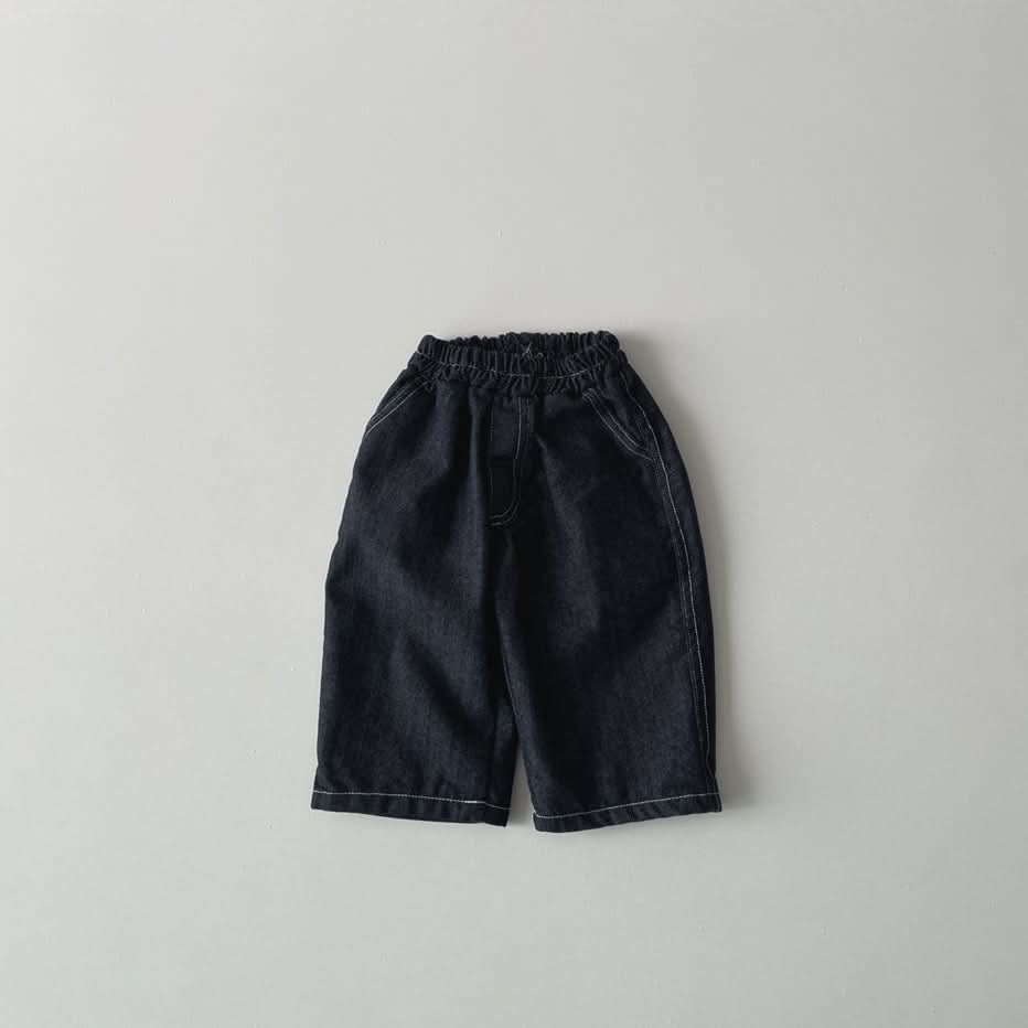 Toddler S25 Stitch Detail Denim Pull On Pants (1-6y) - Denim - AT NOON STORE