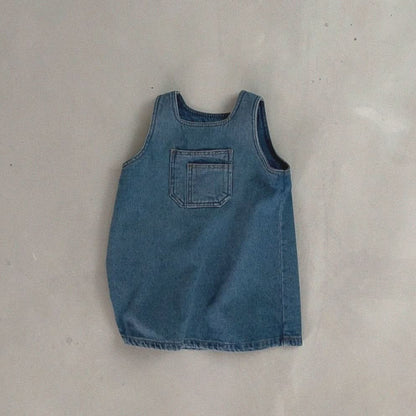 Baby Bella Piggyback Pocket Denim Skirtalls (3-18m) - AT NOON STORE