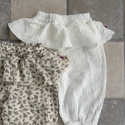 Toddler F25 Gauzed Cotton Skirted Jogger Pants(1-7y) - Ivory - AT NOON STORE
