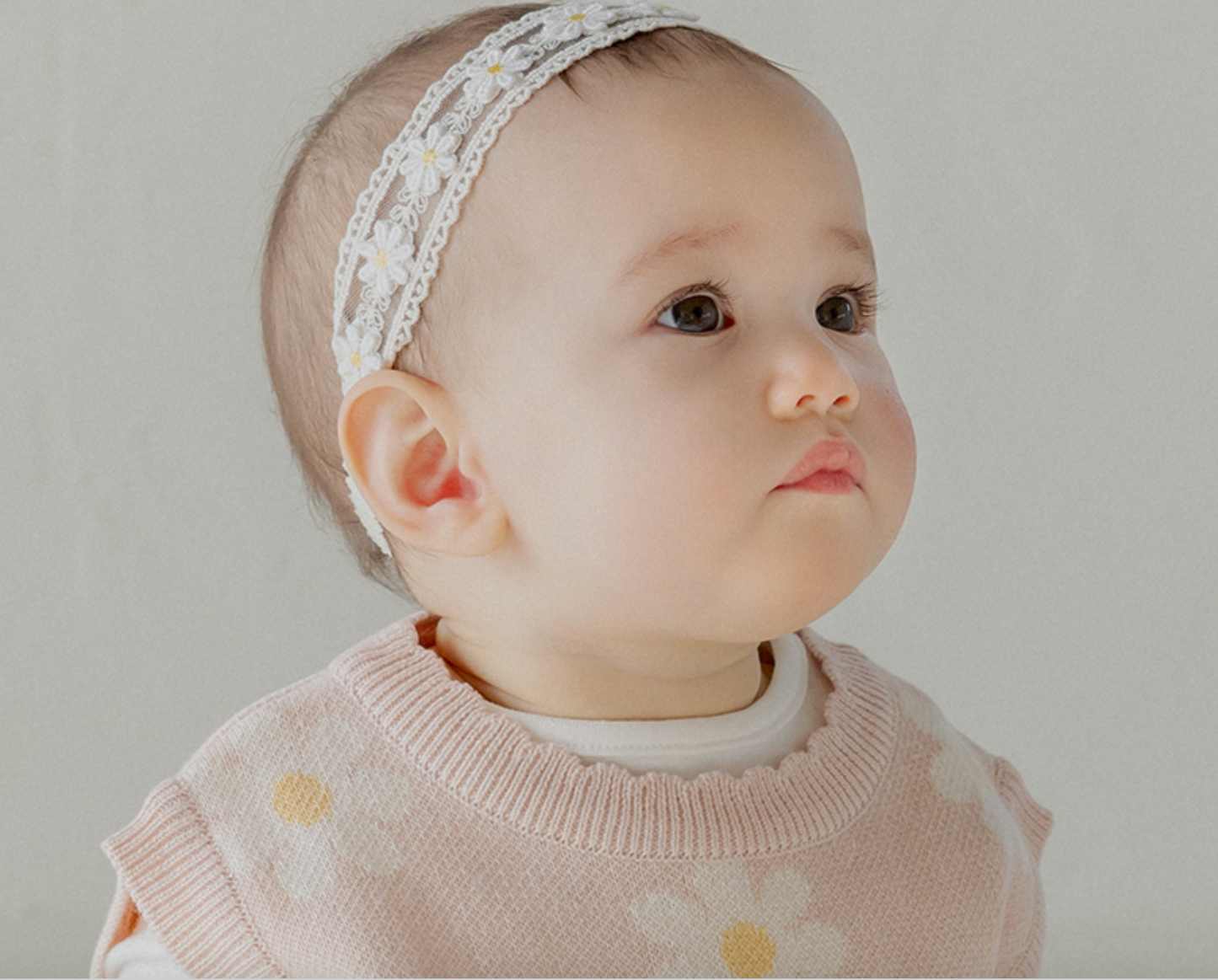 Baby Daisy Mesh Lace Headband (3-18m) - AT NOON STORE