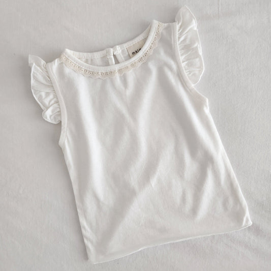 Toddler Ruffle Sleeve Top (6m-5y) - Ivory - AT NOON STORE