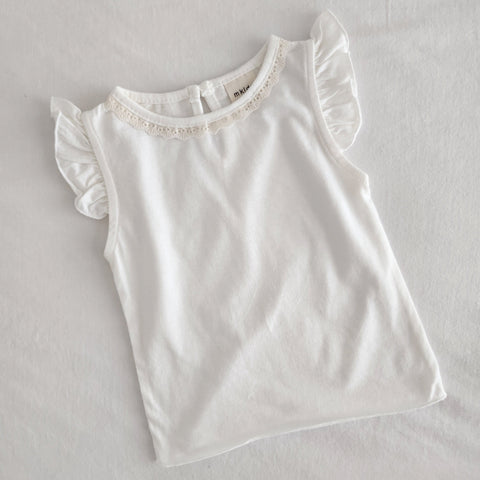 Toddler Ruffle Sleeve Top (6m-5y) - Ivory