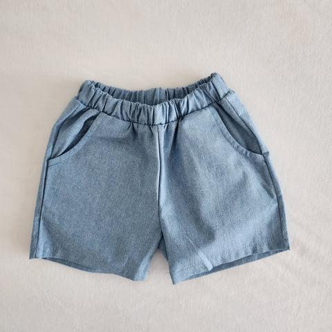 Toddler Pocket Shorts  (6m-5y) - Blue - AT NOON STORE