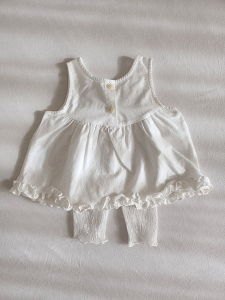 Baby Ann Frill Hem Sleeveless Top  (3-17m) - 2 Colors - AT NOON STORE