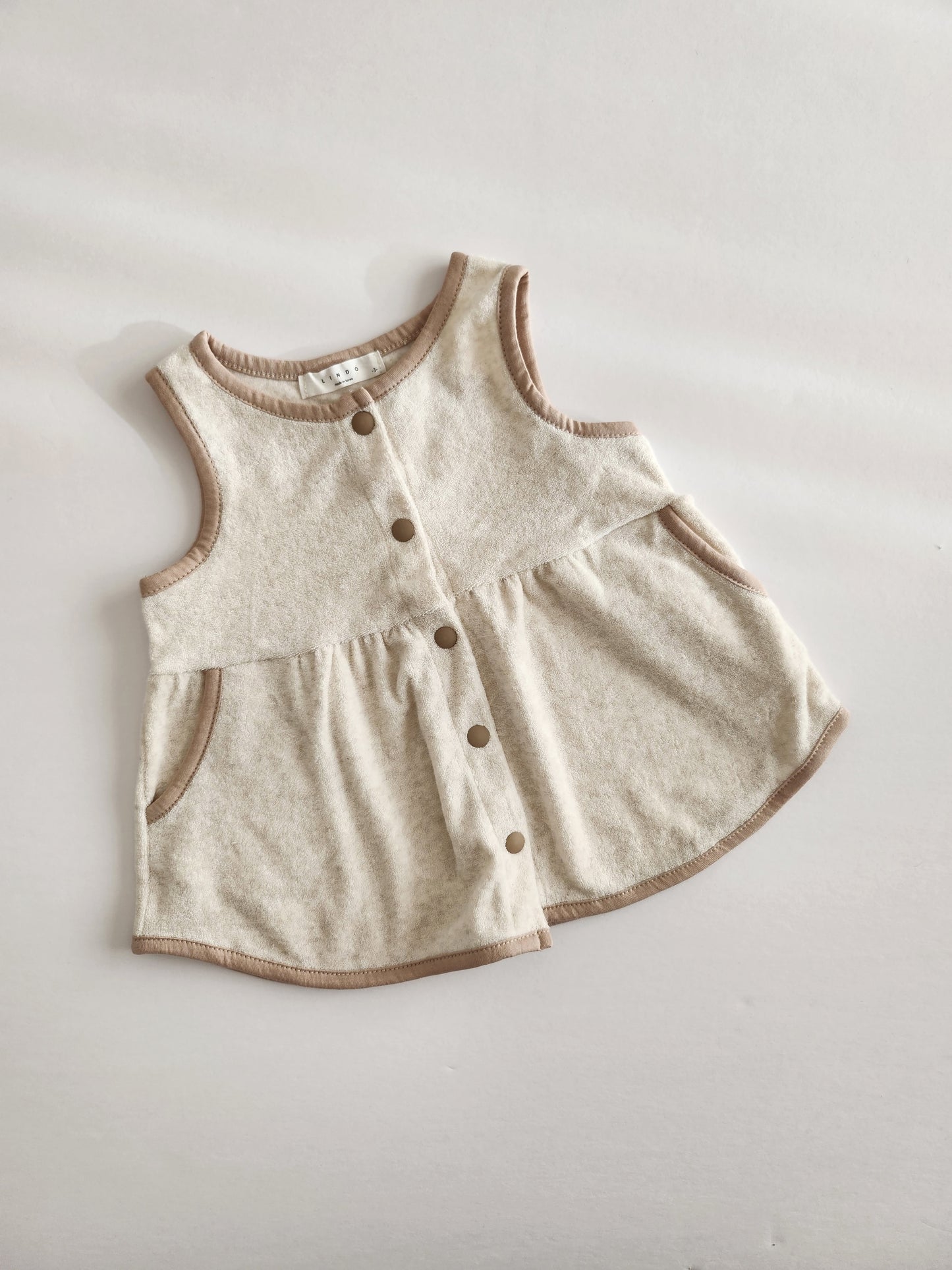 Toddler Terry Cloth Button Dress  (1-5y) - 3 Colors - AT NOON STORE