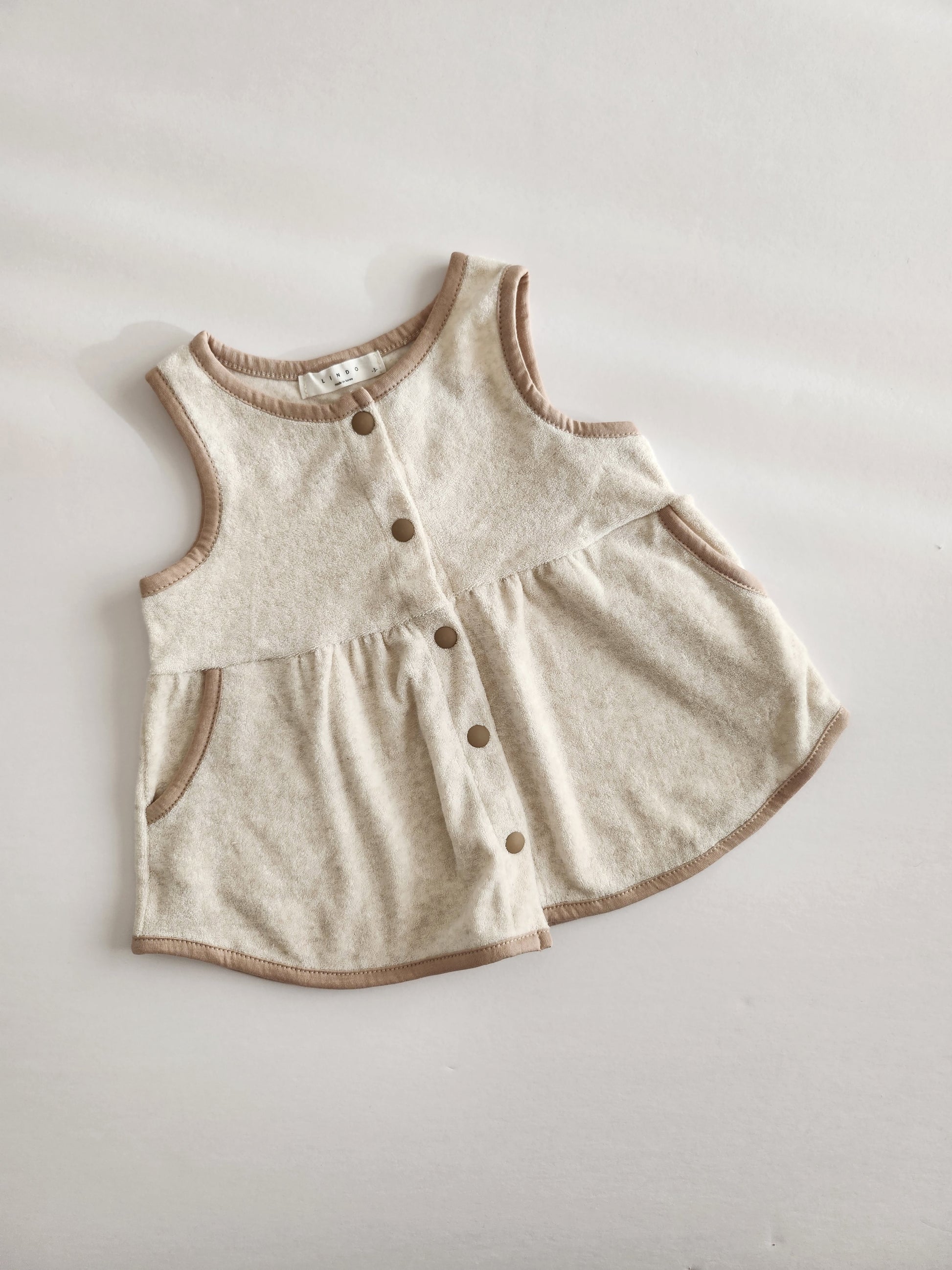 Toddler Terry Cloth Button Dress  (1-5y) - 3 Colors - AT NOON STORE