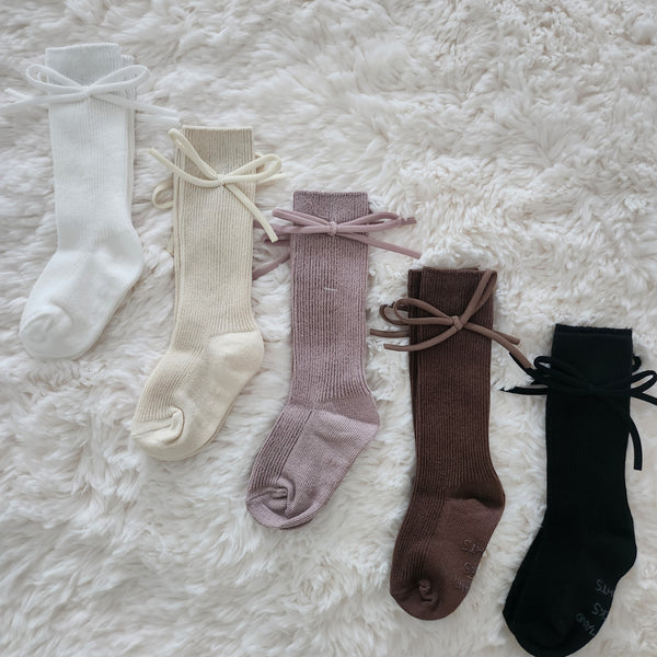 Toddler Bow Non-Slip Knee Socks (1-6y) - 5 Colors