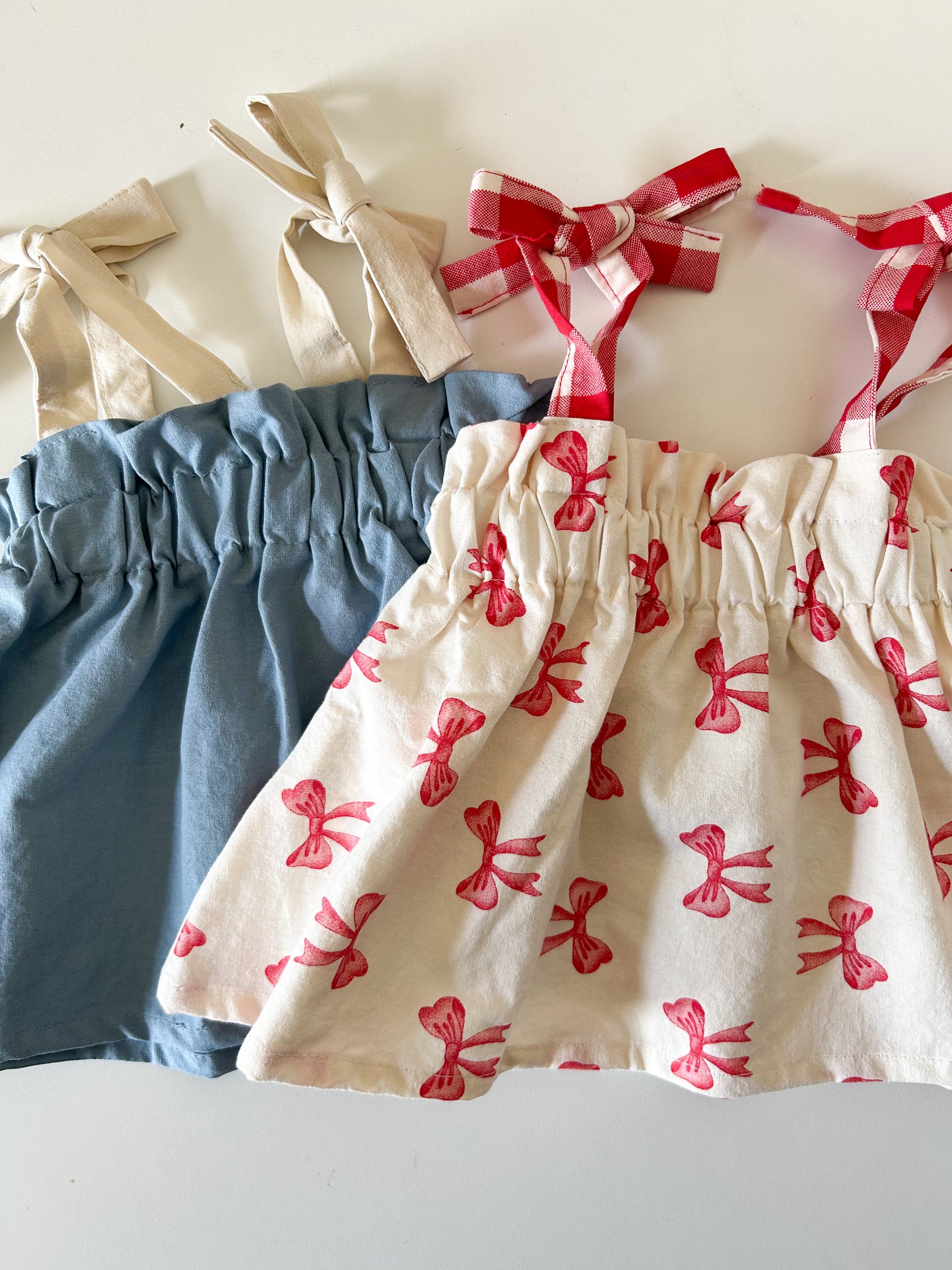 Baby/Toddler Aosta SS25 Tie Shoulder Top (3m-5y)- 2 Colors - AT NOON STORE