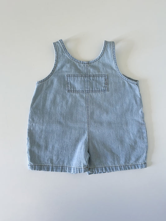 Toddler Denim Short Overalls (1-6y) - Blue