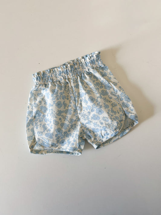 Baby/Toddler Aosta SS25 Floral Shorts (3m-5y)- Sky Blue