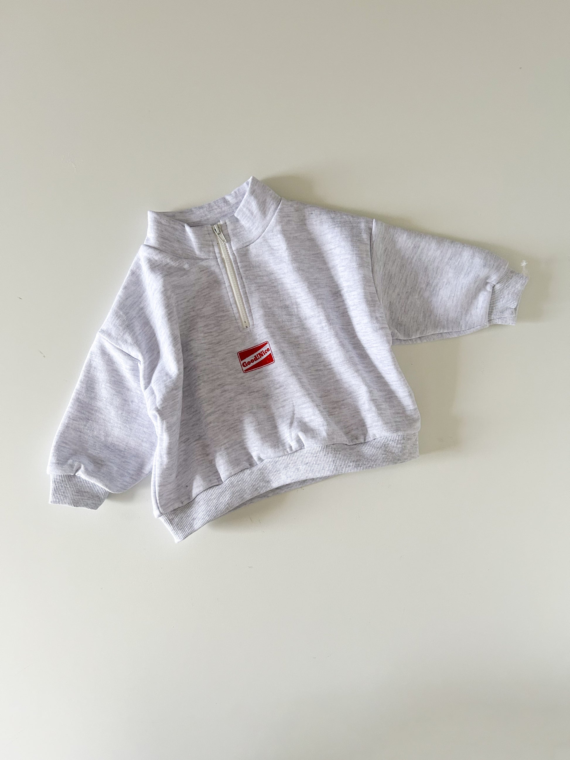 Baby/Toddler F25 Half-Zip Long Sleeve Pullover(4m-6y) - Heather Gray - AT NOON STORE