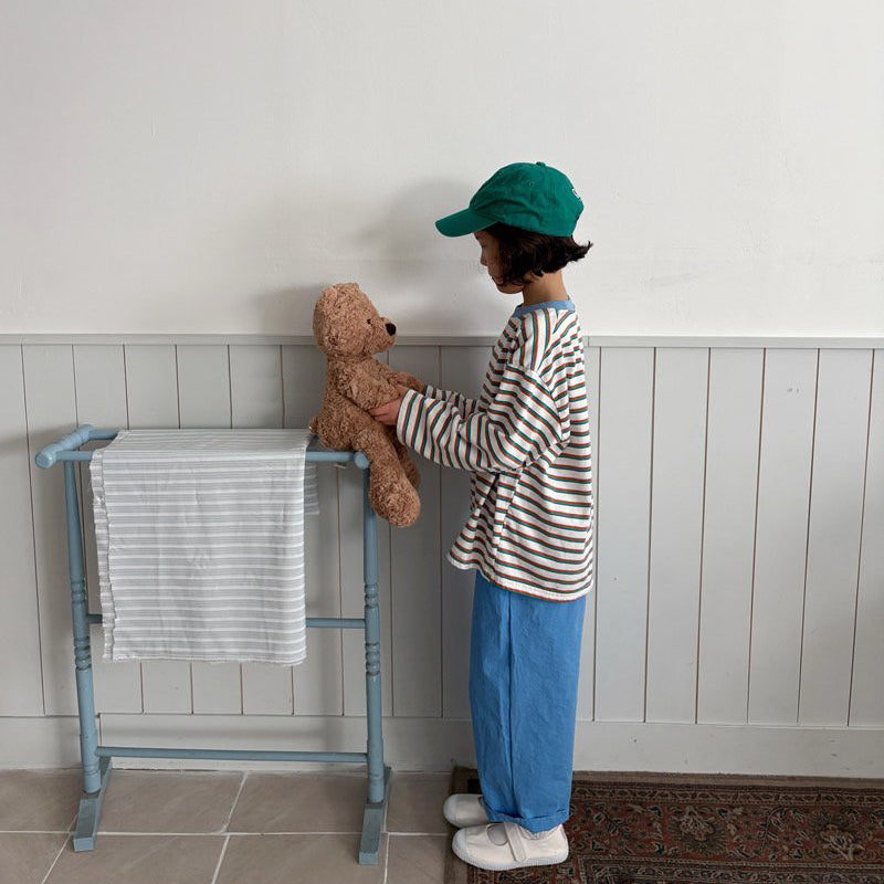 Toddler SP26 Frill Waist Pull-On Pants  (1-6y) - Blue - AT NOON STORE