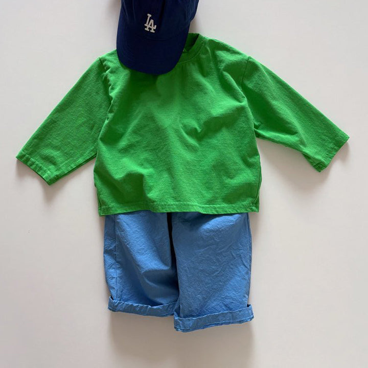 Toddler SP26 Frill Waist Pull-On Pants  (1-6y) - Blue - AT NOON STORE