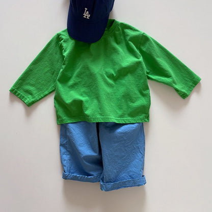 Toddler SP26 Frill Waist Pull-On Pants  (1-6y) - Blue - AT NOON STORE