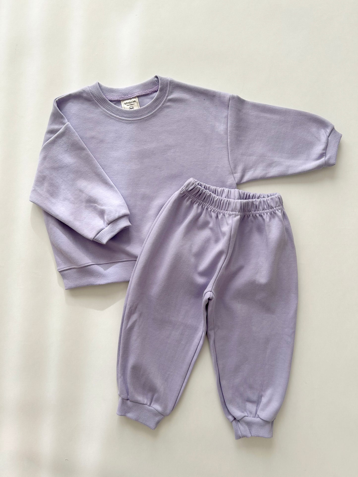 Kids Soy 24Fall Cotton Sweatshirt and Jogger Pants Set (1-9y) - 11 Colors