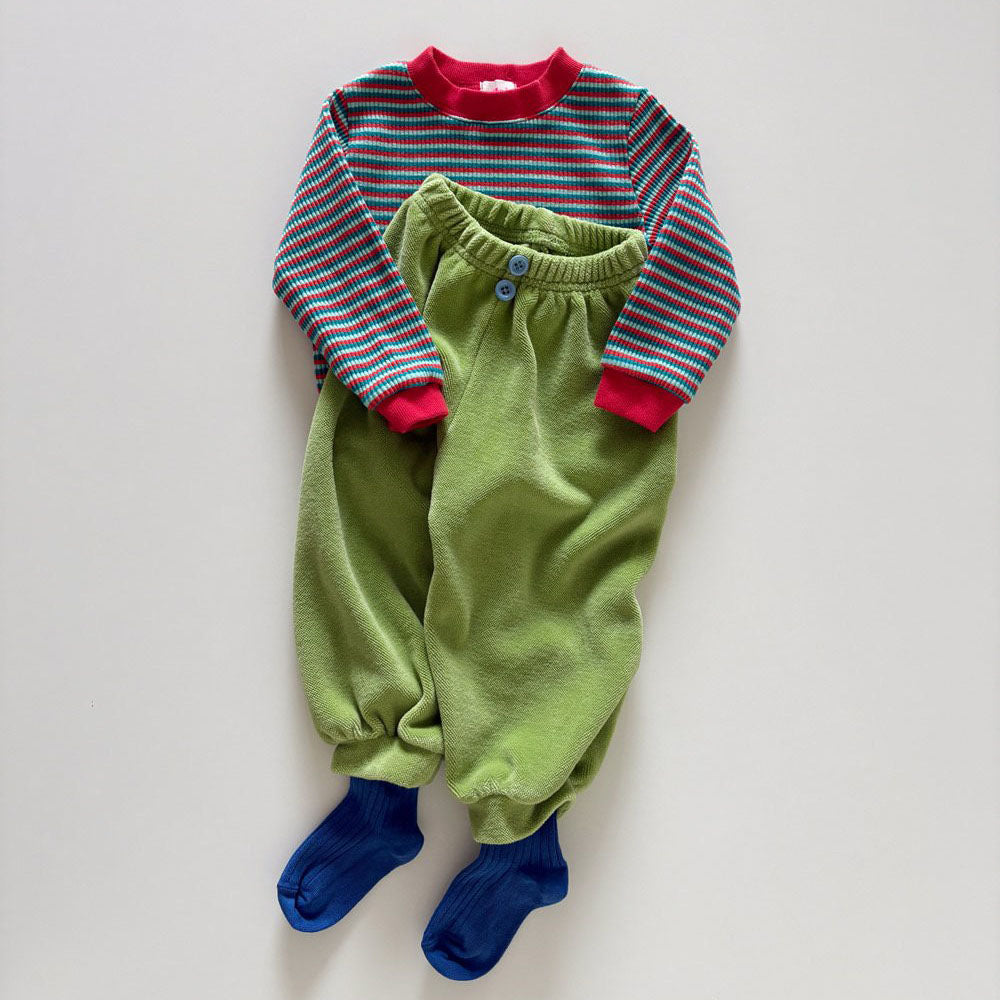 Toddler F26 Button Front Velour Jogger Pants  (1-6y) - 4 Colors