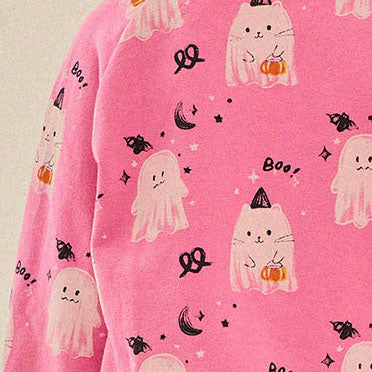Kids F25 Halloween Long Sleeve Sweatshirt and Jogger Pants Set (3-9y) - Pink