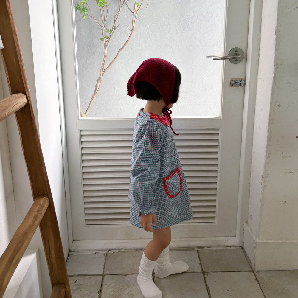 Toddler F26 Floral Peter Pan Collar Pocket Dress (1-6y) - Blue