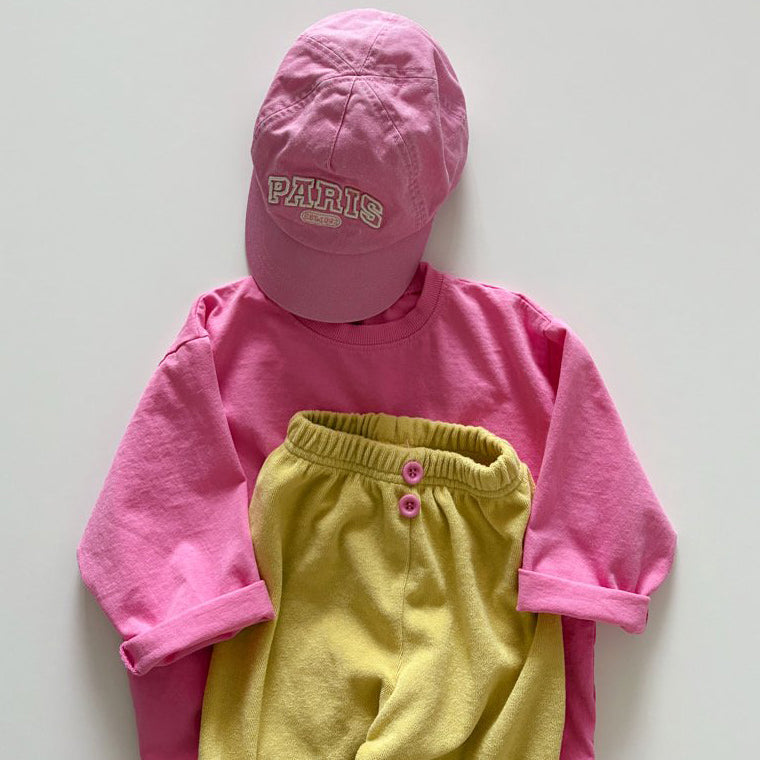 Toddler SP26 Basic Long Sleeve Loose Fit Top  (1-6y) - Pink - AT NOON STORE