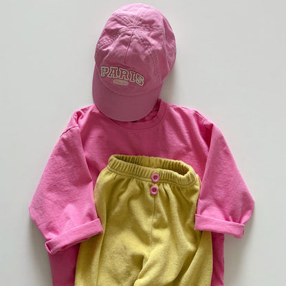 Toddler SP26 Basic Long Sleeve Loose Fit Top  (1-6y) - Pink - AT NOON STORE