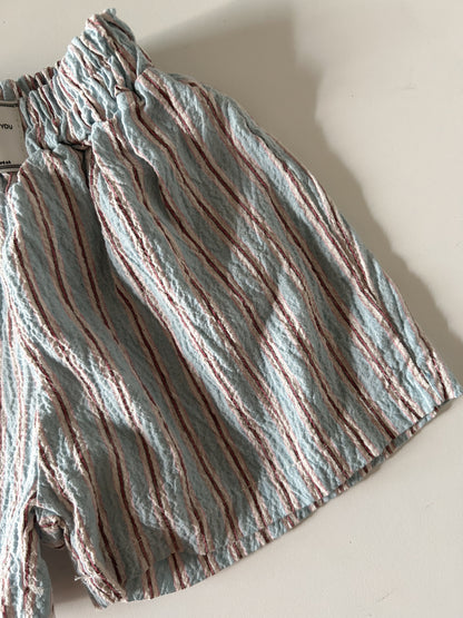 Toddler SS25 Stripe Boxer Shorts (1-7y) - Sky Blue