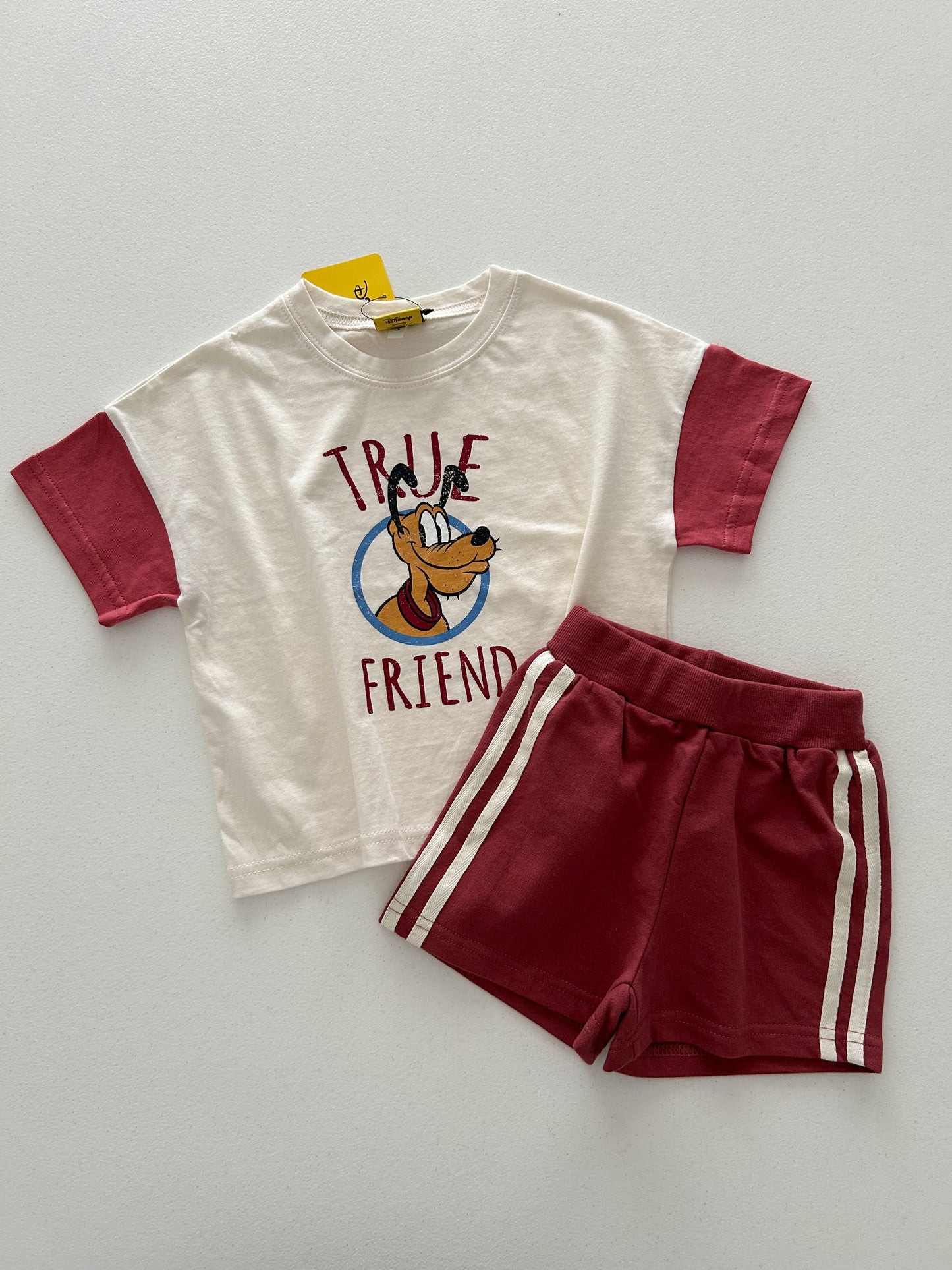 Toddle Disney Friends Contrast Short Sleeve Top and Shorts Set (2-7y) - 4 Colors - AT NOON STORE