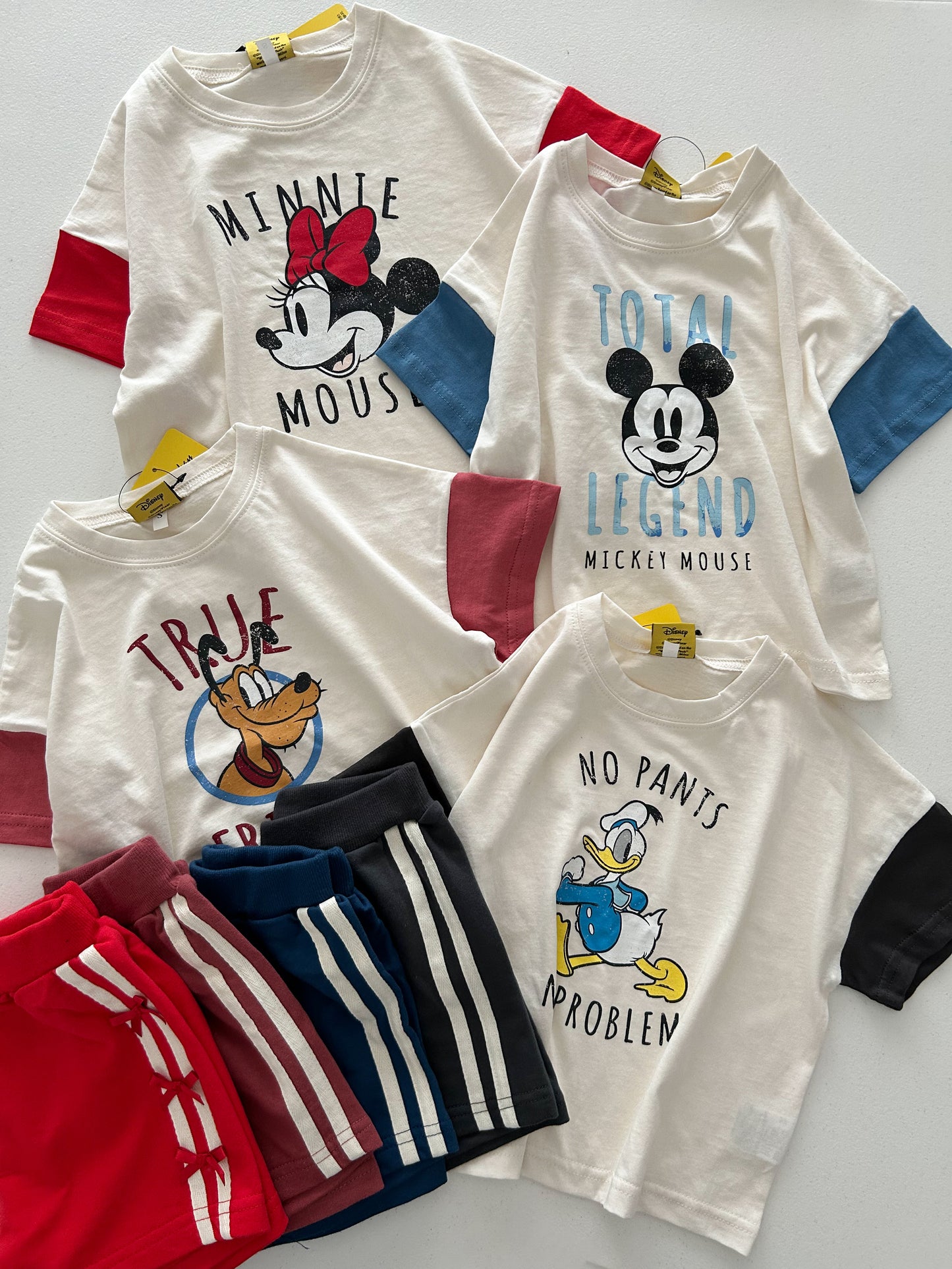 Toddle Disney Friends Contrast Short Sleeve Top and Shorts Set (2-7y) - 4 Colors - AT NOON STORE
