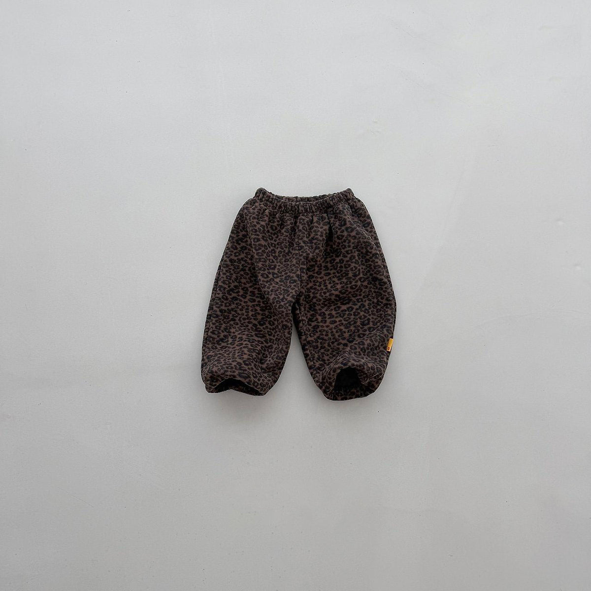 Baby Toddler FW26 Fleece Leopard Jogger Pants (4m-6y) - Brown