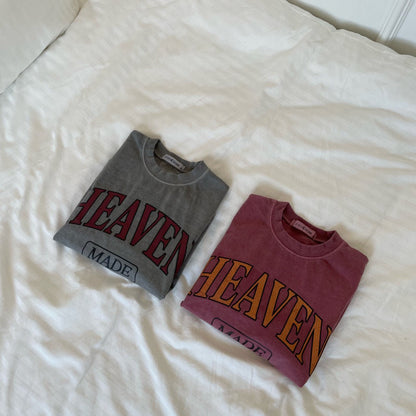Kids F25 'HEAVEN' Pigment Dyed Long Sleeve Top (2-7y) - 2 Colors