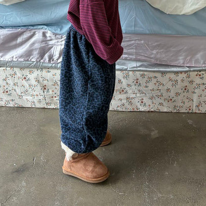 Toddler FW26 Fleece Leopard Jogger Pants (1-7y) - 2 Colors
