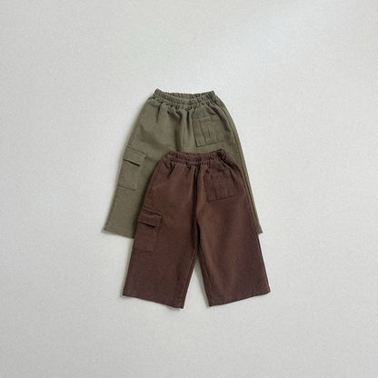 Toddler W25 Unbalanced Pocket Cargo Pants (10m-4y) - 2 Colors - AT NOON STORE