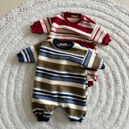 Baby Lala FW25 Stripe Fluffy Romper (6-24m) - 2 Colors - AT NOON STORE