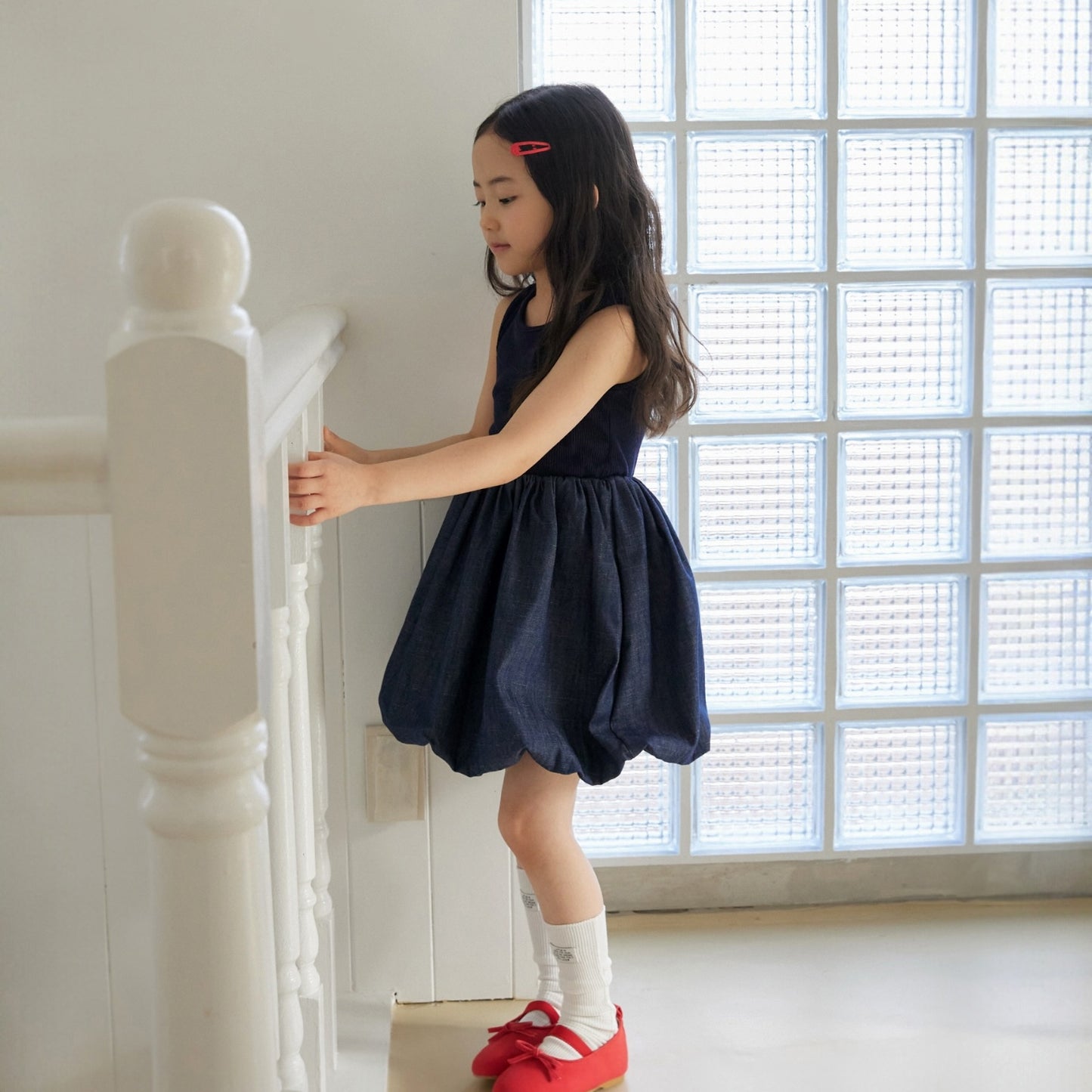 Toddler SP26 Ribbed Sleeveless Top Balloon Dress (1-7y)- 2 Colors - AT NOON STORE