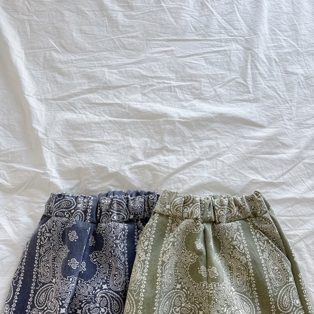 Kids SP26 Paisley Print Pull-on Pants (2-7y) - 2 Colors - AT NOON STORE