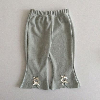 Baby/Toddler Aosta S25 Bow Detail Knit Flare Pants (3m-5y)- 3 Colors - AT NOON STORE