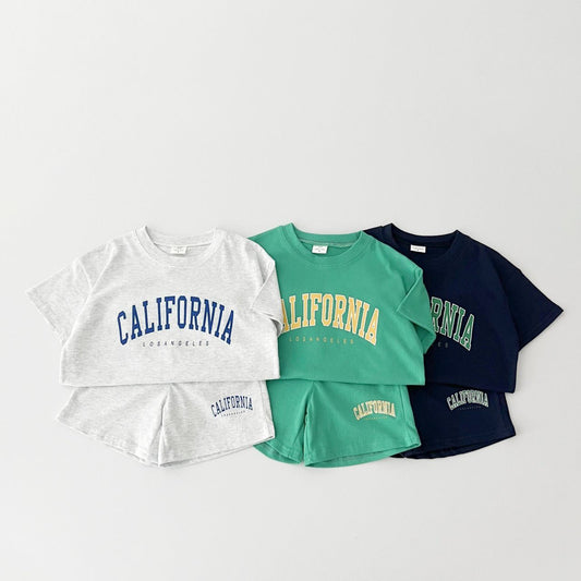 Kids CALIFORNIA T-Shirt and Shorts Set (2-7y) - 3 Colors - AT NOON STORE